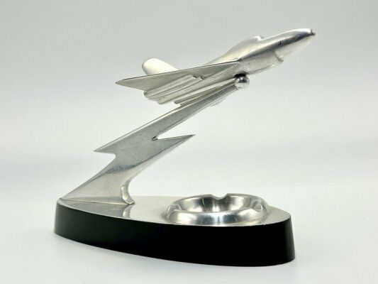 Art Deco Aluminium Desk Plane Miniature, 1930s photo furniture