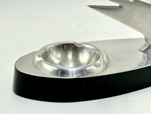 Art Deco Aluminium Desk Plane Miniature, 1930s photo vintage