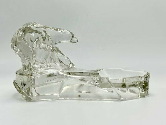Art Deco Glass Polar Bear Ashtray Attributed To Karel Zentner For Glasswork Libochovice, 1930s photo furniture