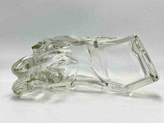 Art Deco Glass Polar Bear Ashtray Attributed To Karel Zentner For Glasswork Libochovice, 1930s photo 210.0