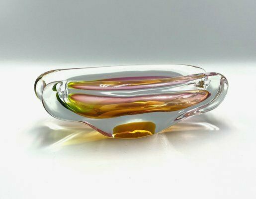 Art Glass Ashtray Attributed To Josef Rozinek For Novy Bor, 1960s photo furniture