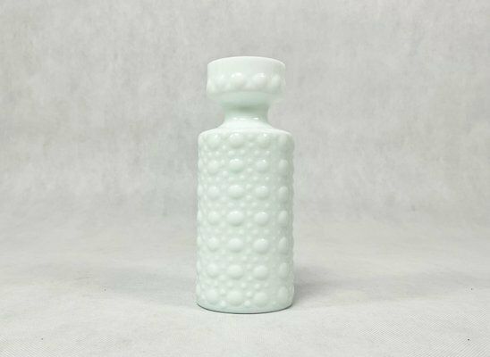 Mid Century Milk Glass Vase By Herbert Kny For Veb Glaswerk Schmiedefeld, 1960s