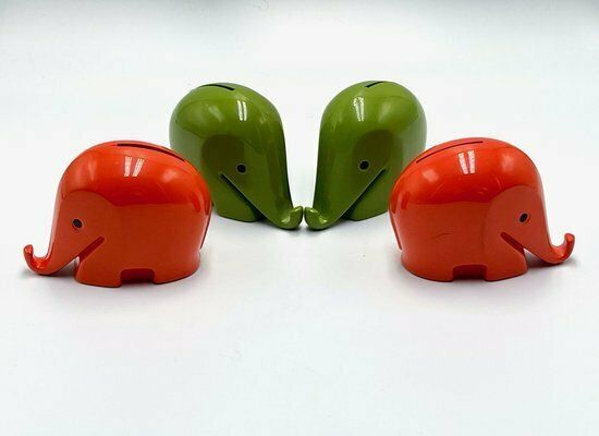 Drumbo Money Boxes By Luigi Colani For Dresdner Bank, 1970s, Set Of 4 photo 273.0