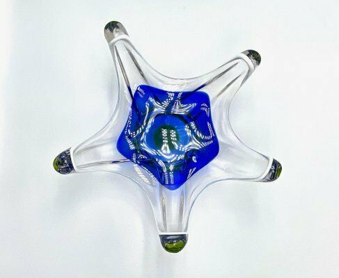 Czech Art Glass Bowl By Josef Hospodka For Chribska Glassworks, 1960s photo furniture