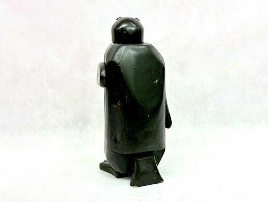 Large Vintage Carved Wooden Penguin Sculpture, 1970s photo vintage