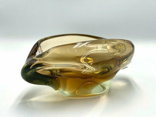 Art Glass Ashtray Attributed To Jaroslav Beránek For Skrdlovice, 1960s photo furniture