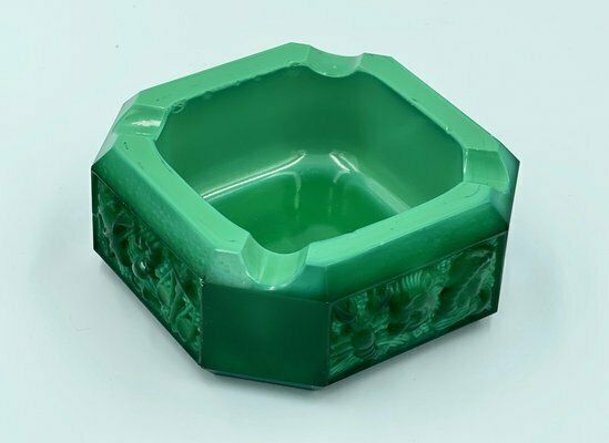 Zodiac Malachite Ashtray By Curt Schlevogt, Czechoslovakia, 1930s
