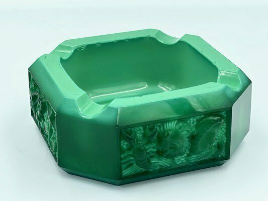 photo for sale Zodiac Malachite Ashtray By Curt Schlevogt, Czechoslovakia, 1930s