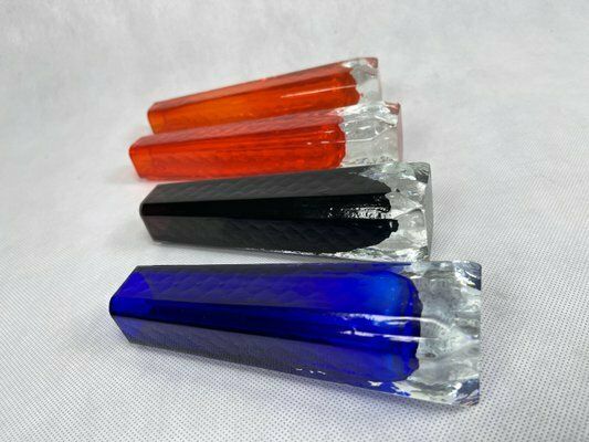 Home Decor Sommerso Glass Vases From Veb Kunstglas Wasungen, 1970s, Set Of 4 photo