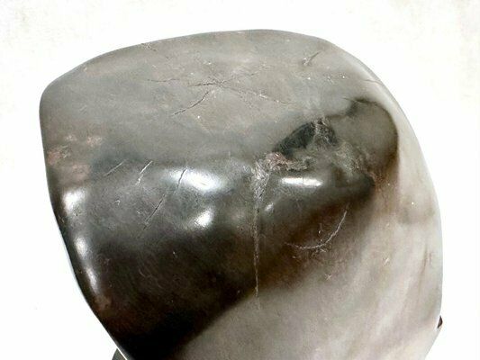Mid Century Cubist Ebony Wood Head Sculpture, 20th Century photo buy