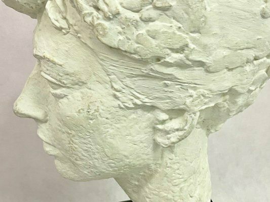 photo furniture Józef Galica, Sculptures Of Mrs. M. S., Bronze And Plaster, Poland, 1960s, Set Of 2