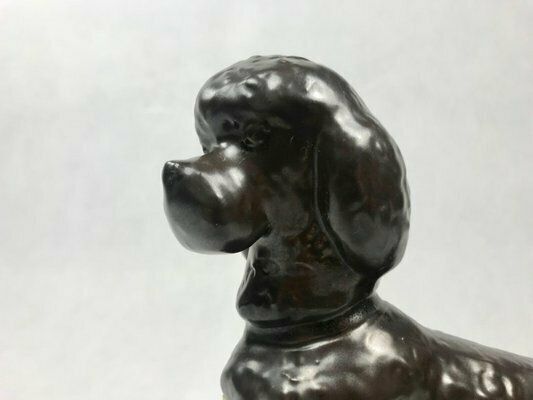 Ceramic Poodle Figurine From Znojmo, 1960s photo vinterior