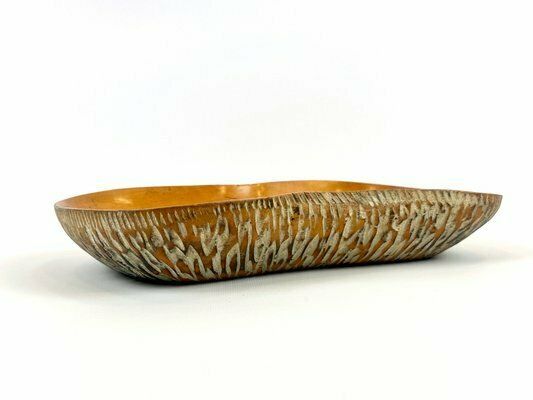 photo vinterior Italian Wooden Bowl By Aldo Tura For Macau Cusan, Milan, 1950s