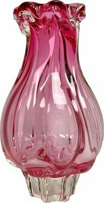 Bohemian Glass Vase Attributed To Josef Hospodka For Chribska, 1960s
