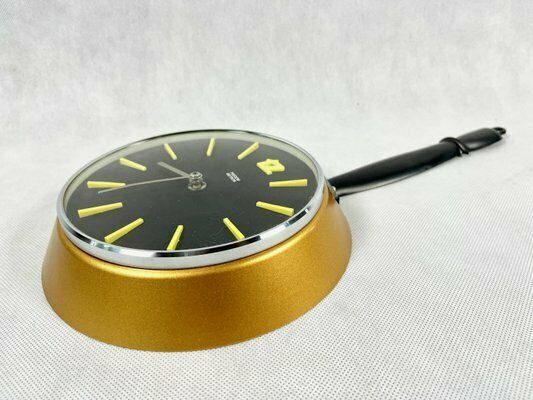 Vintage Polish Frying Pen Wall Clock From Predom Metron, 1975 photo buy