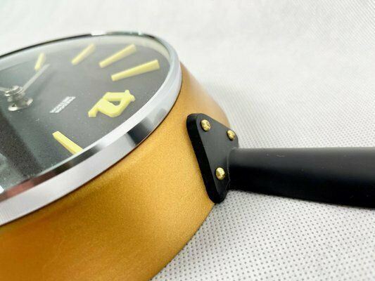 photo for sale Vintage Polish Frying Pen Wall Clock From Predom Metron, 1975