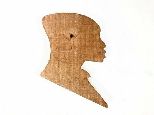 189.0 Vintage Wooden Carved African Man & Woman Wall Hanging Sculptures, Set Of 2 photo