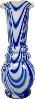 Vintage Murano Opaline Florence Vase Attributed To Carlo Moretti, 1970s