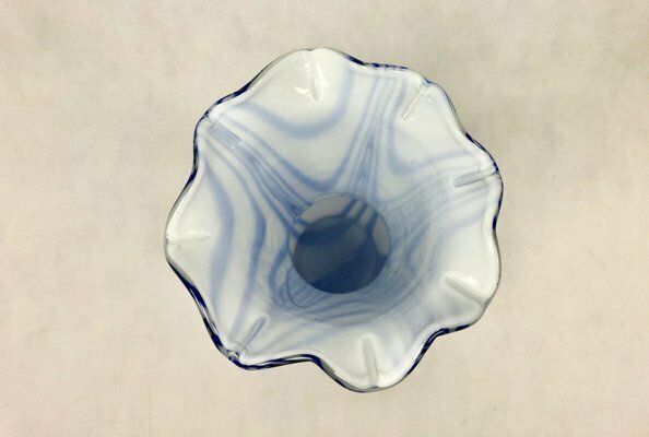 Vintage Murano Opaline Florence Vase Attributed To Carlo Moretti, 1970s photo vinterior