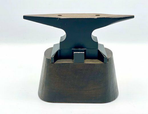 Mid Century Bronze Jewelry Anvil Paperweight Sculpture, 1950s photo vintage