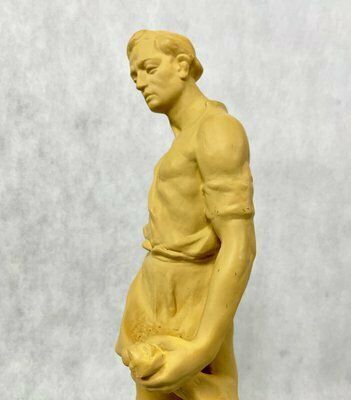 photo furniture Large Socialist Realist Style Ceramic Sculpture Of Sower, Czechoslovakia, Late 1940s