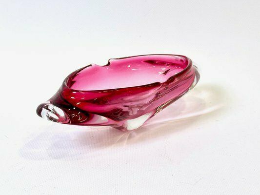Art Glass Ashtray Attributed To Miloslav Klinger For železný Brod, 1960s photo for sale