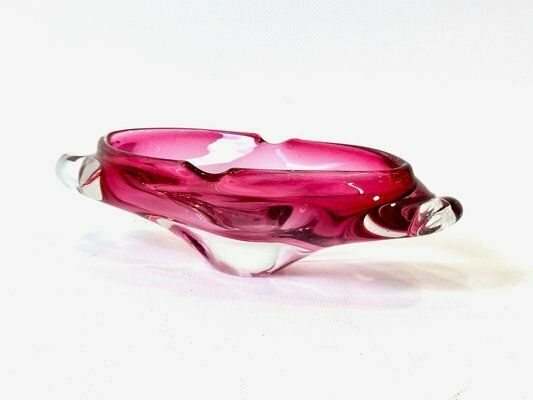 Art Glass Ashtray Attributed To Miloslav Klinger For železný Brod, 1960s photo Home Decor