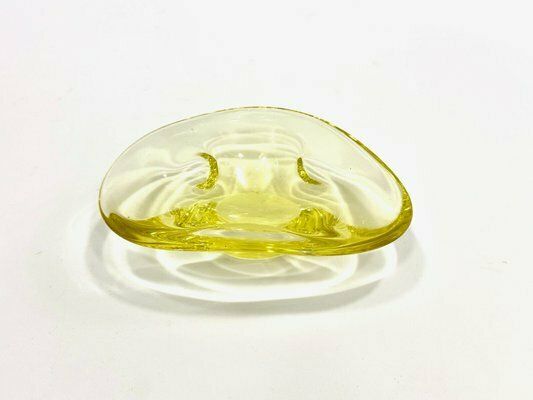 Art Glass Bowl Attributed To Miroslav Klinger For železný Brod, 1960s