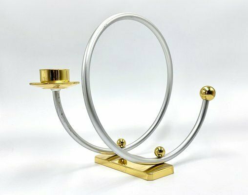 Vintage Brass And Aluminium Candleholder, 1980s photo furniture