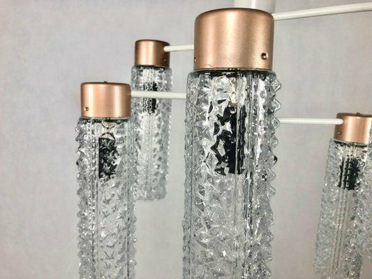 Lighting Mid Century Cascade Chandelier From Elektro Instala Jilove U Decina, 1970s photo