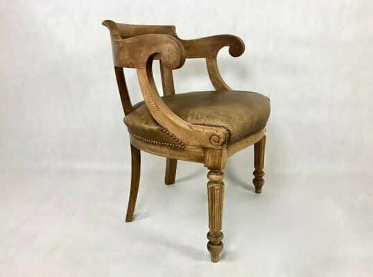 Louis Philippe Office Chair In Oak, 1800s photo furniture
