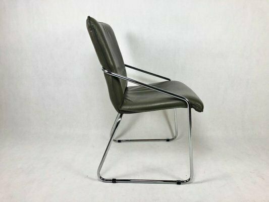 Mid Century Tubular Steel Office Chair, 1960s, Set Of 3 photo 1049.0