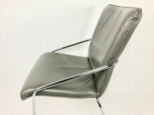 photo furniture Mid Century Tubular Steel Office Chair, 1960s, Set Of 3