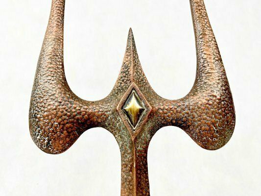 Home Decor Polish Brutalist Copper Candleholders, 1970s, Set Of 2 photo