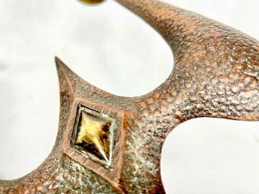 photo vinterior Polish Brutalist Copper Candleholders, 1970s, Set Of 2