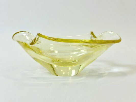 Art Glass Ashtray Attributed To Miloslav Klinger For železný Brod, 1960s