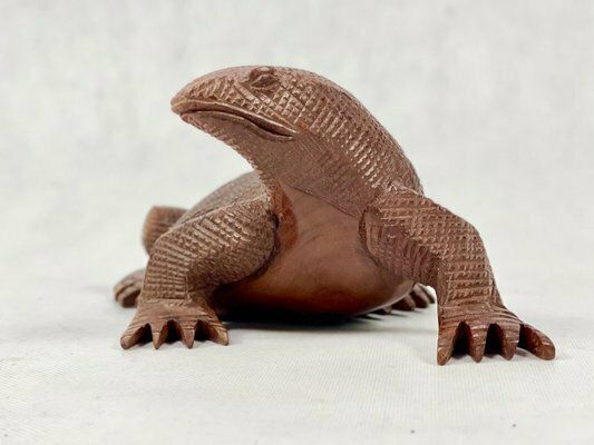 Large Carved Komodo Dragon Walrus Sculpture, 1970s photo buy
