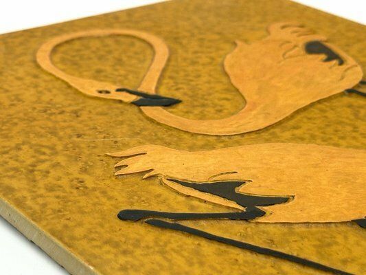 Mid Century Sandstone Wall Relief With Flamingos, 1960s photo 357.0