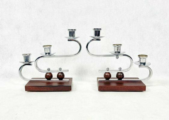 German Art Deco Candleholder, 1930s, Set Of 2 photo furniture