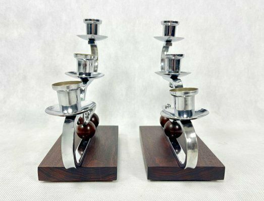 German Art Deco Candleholder, 1930s, Set Of 2 photo for sale