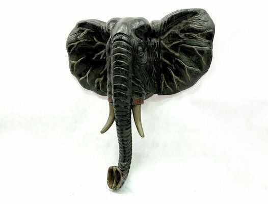 Balinese Artist, Carved Elephant Head, 1970s, Wood