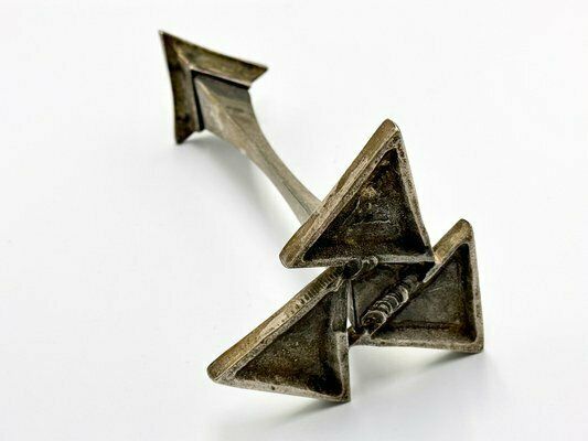 Brutalist Silver Plated Candleholder, 1970s photo Home Decor