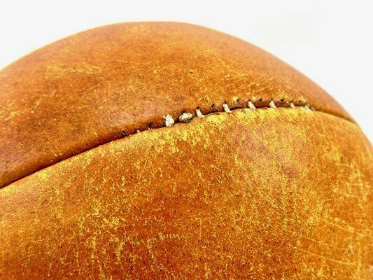 Mid Century Leather Medicine Ball, 1950s photo buy