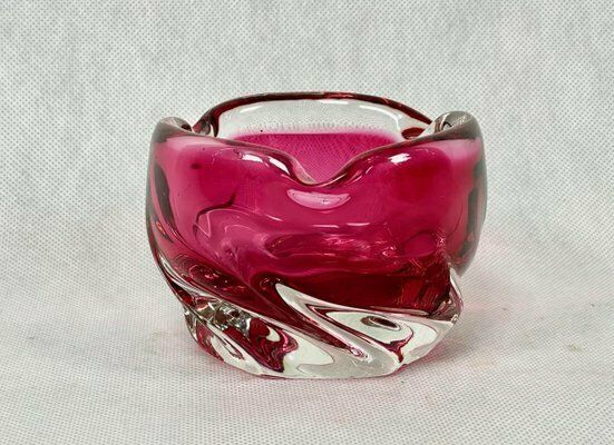 Art Glass Ashtray By Josef Hospodka For Chribska Sklarna, 1960s photo for sale
