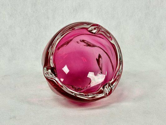 Art Glass Ashtray By Josef Hospodka For Chribska Sklarna, 1960s photo 155.0