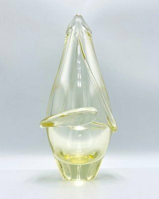 Art Glass Vase Attributed To Frantisek Zemek For železny Brod, 1950s photo for sale