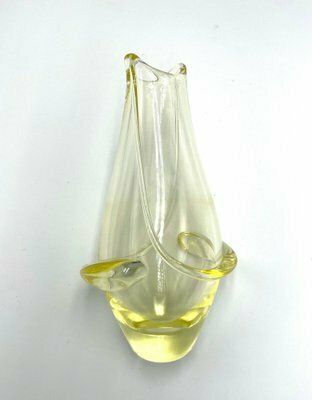 Art Glass Vase Attributed To Frantisek Zemek For železny Brod, 1950s photo 189.0