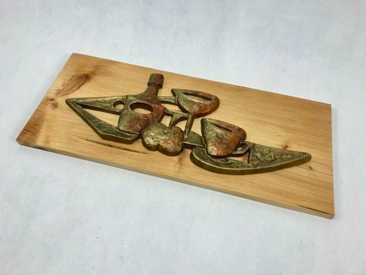 Mid Century Czech Wall Relief In Aluminium, 1950s photo furniture