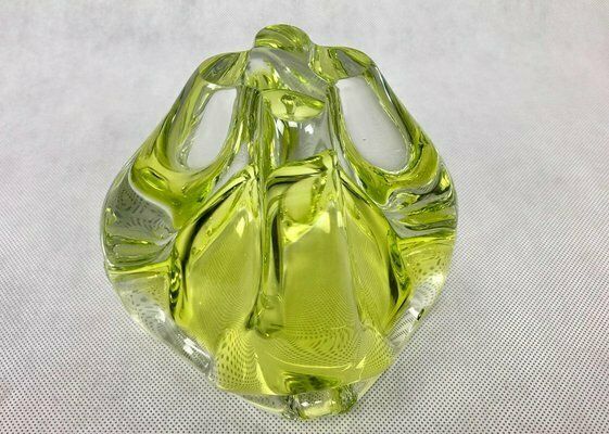 Art Glass Ashtray By Josef Hospodka For Chribska Sklarna, 1960s photo 164.0