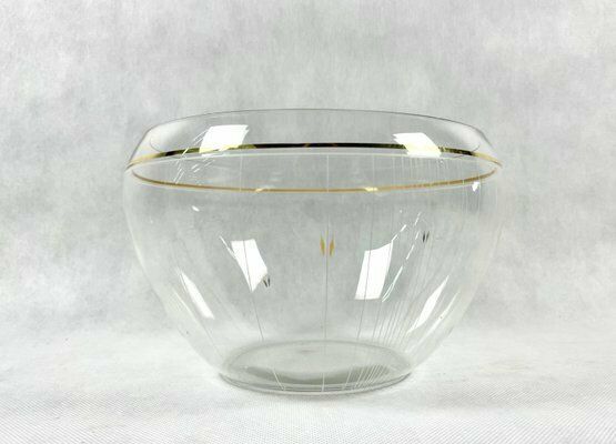 Mid Century Gold Plating Glass Punch Set, 1950s, Set Of 9 photo for sale